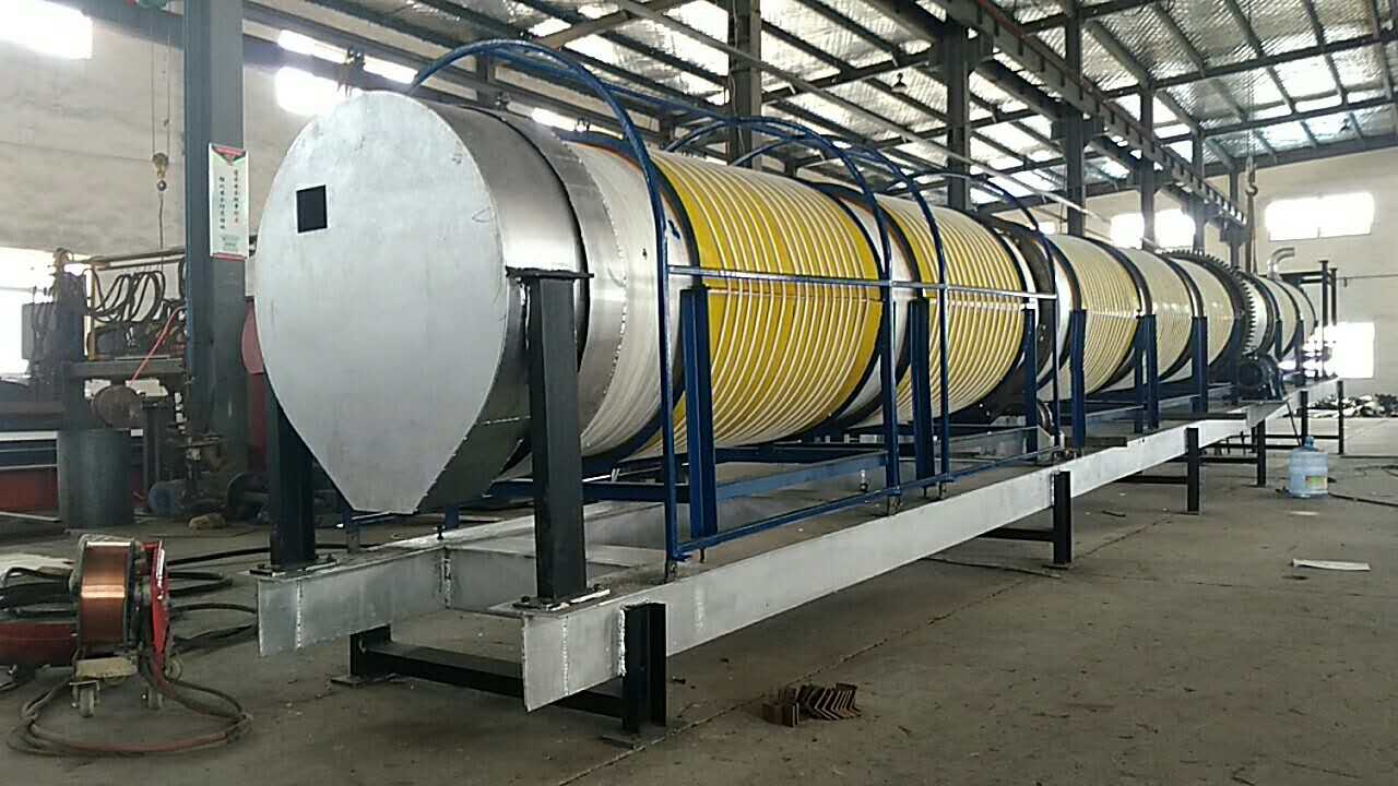 粉狀物料滾筒烘干機安裝電磁加熱器